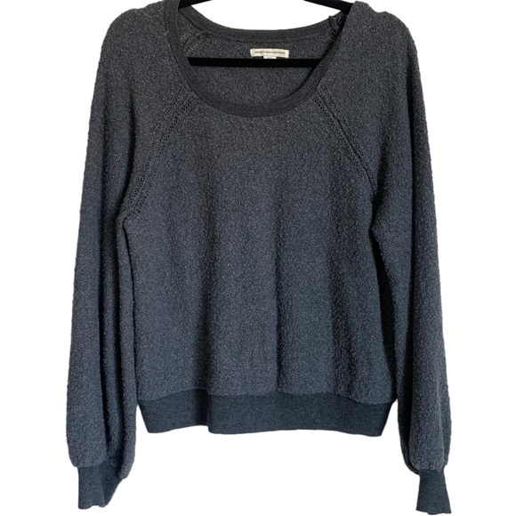 American Eagle Outfitters Gray Popcorn Knit Pullover Loungewear Sweater Large